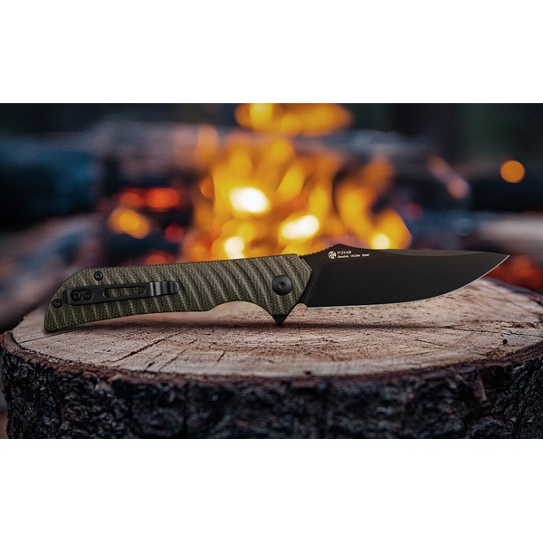 Нож Ruike P123 хаки, blackwash обработка