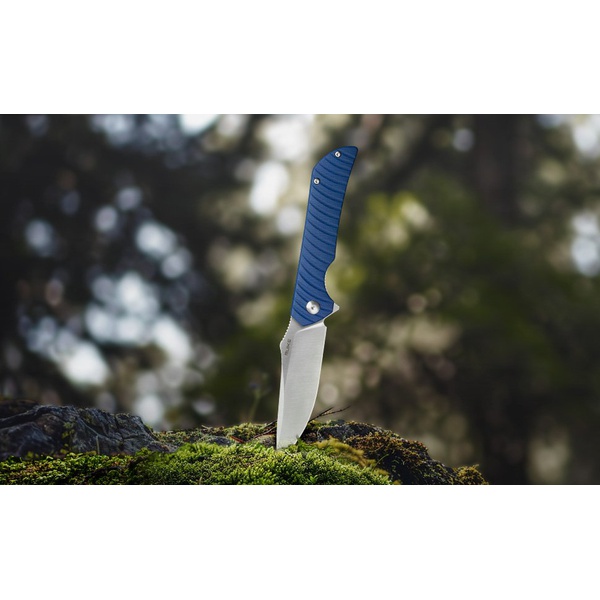 Нож Ruike P123 синий, satin обработка