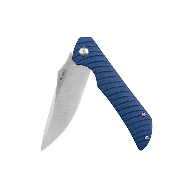 Нож Ruike P123 синий, satin обработка