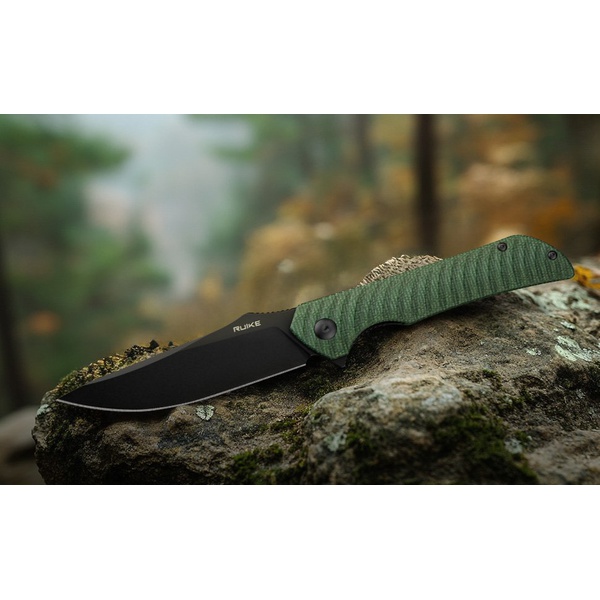 Нож Ruike P123 зеленый, blackwash обработка