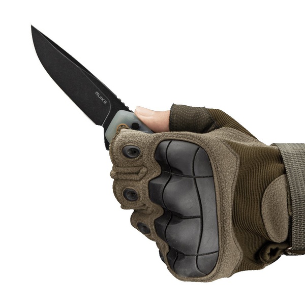 Нож Ruike P873 нефритовый, blackwash обработка