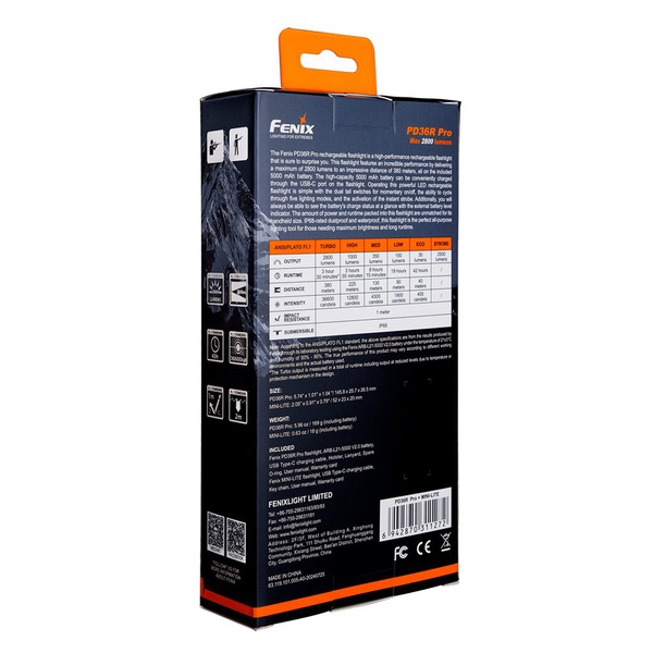 Набор фонарей Fenix тактический PD36R Pro + Mini-Lite