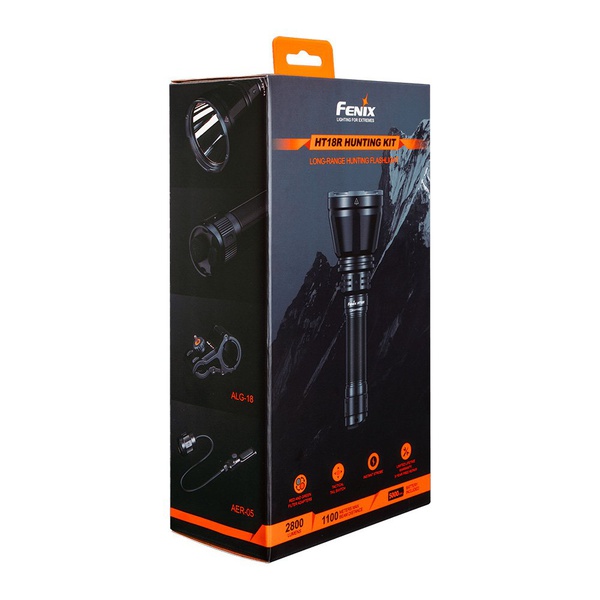 Фонарь Fenix HT18R + крепление на оружие ALG-18 + тактич. кнопка AER-05