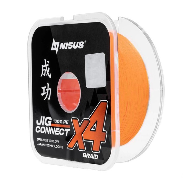 Шнур Nisus Jig Connect X4 PE Orange (150 м) 0.30 мм