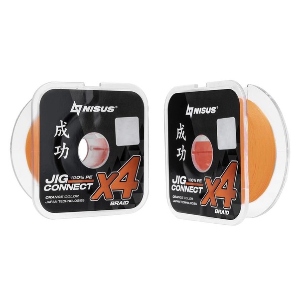 Шнур Nisus Jig Connect X4 PE Orange (150 м) 0.30 мм