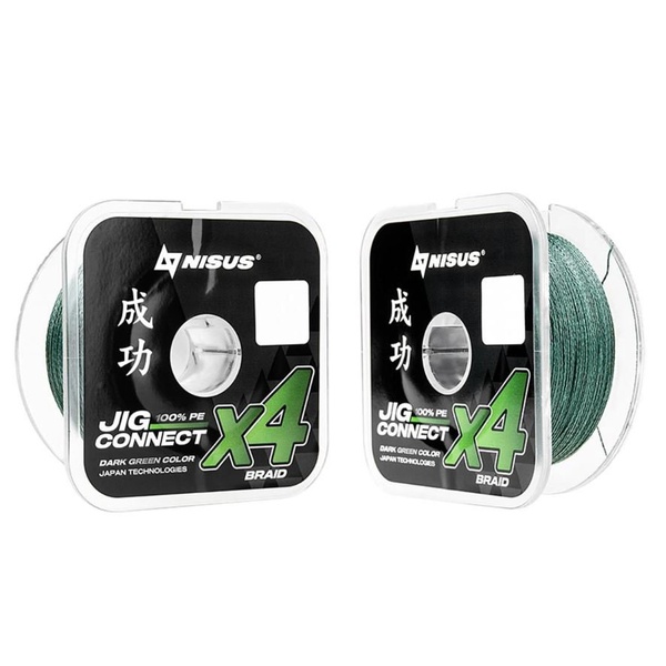 Шнур Nisus Jig Connect X4 PE Dark Green (150 м) 0.45 мм