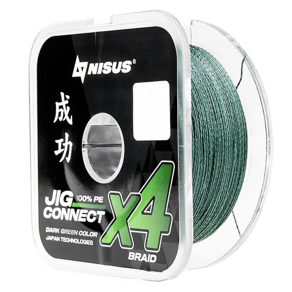 Шнур Nisus Jig Connect X4 PE Dark Green (150 м) 0.50 мм