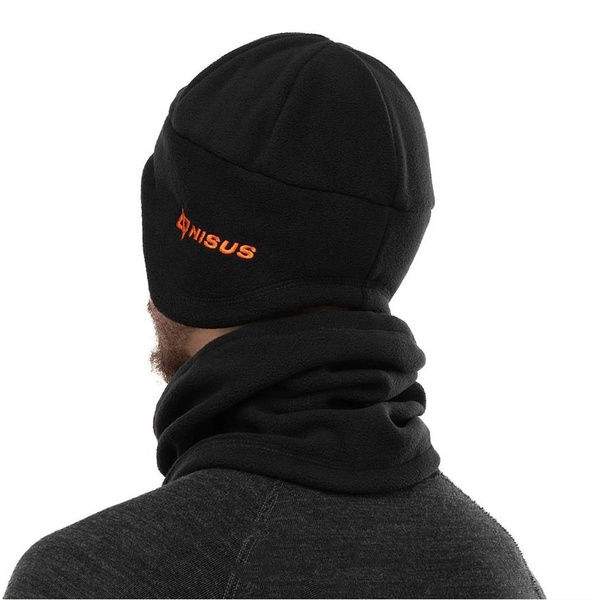 Комплект Nisus Avior (шапка с ушками, бафф) черный