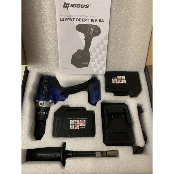 Шуруповерт-электробур Nisus N-LB176-N (18V 6A 120 Нм)