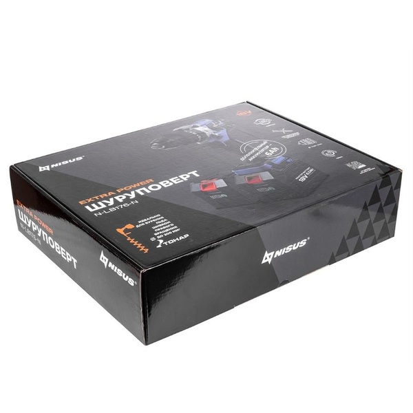 Шуруповерт-электробур Nisus N-LB176-N (18V 6A 120 Нм)