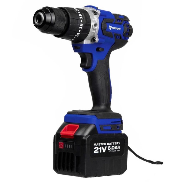 Шуруповерт-электробур Nisus N-CJ-1001 (21V 6A 120 Нм)