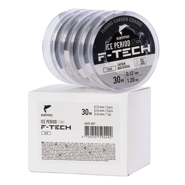 Лески монофильные Salmo Ice Period F-Tech (5шт. набор) Clear