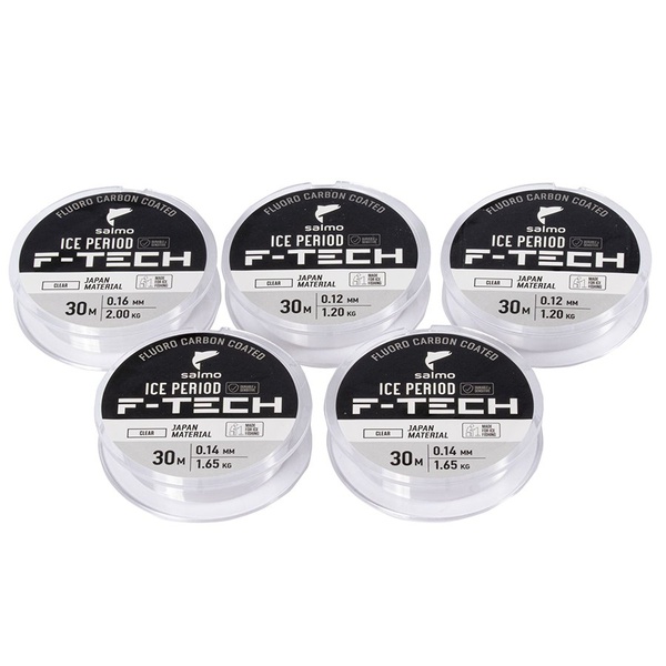 Лески монофильные Salmo Ice Period F-Tech (5шт. набор) Clear