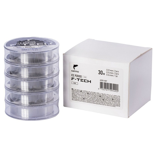 Лески монофильные Salmo Ice Period F-Tech (5шт. набор) Clear