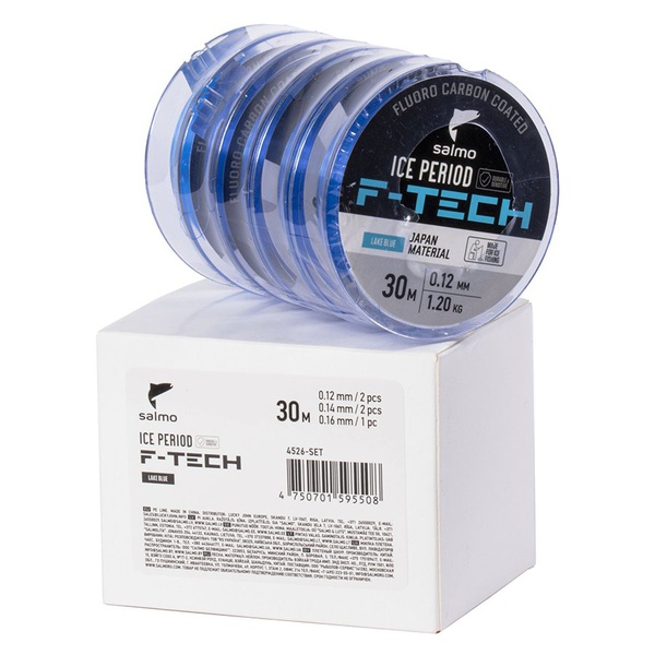 Лески монофильные Salmo Ice Period F-Tech (5шт. набор) Lake Blue