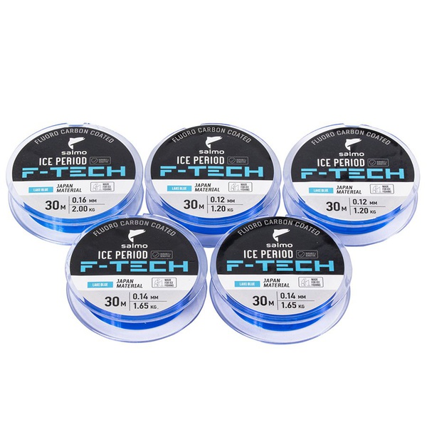 Лески монофильные Salmo Ice Period F-Tech (5шт. набор) Lake Blue