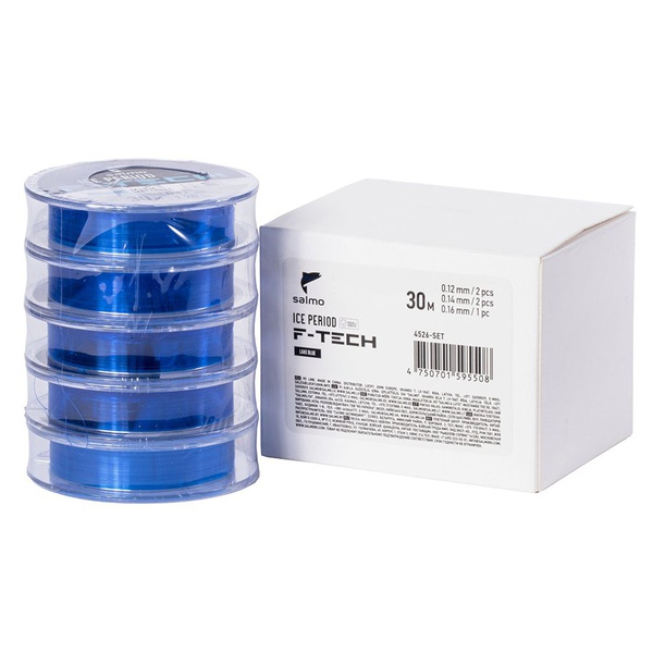 Лески монофильные Salmo Ice Period F-Tech (5шт. набор) Lake Blue