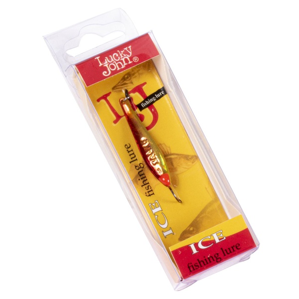 Блесна вертикальная Lucky John Model S-3 c впаянным крючком, 6г RG