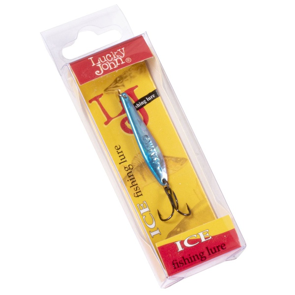 Блесна вертикальная Lucky John Model S-1 c тройником, 1.5г BI