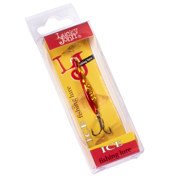 Блесна вертикальная Lucky John Model S-1 c тройником, 1.5г RG