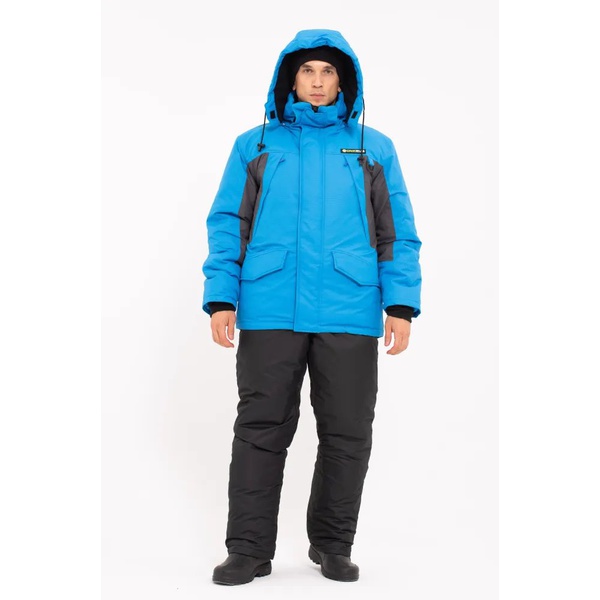 Костюм-поплавок OneRus Фишер -45°С (тк. Кошачий глаз) синий/серый