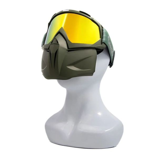 Маска мотоциклетная/снегоходная Следопыт M6 линза chrome chamelion