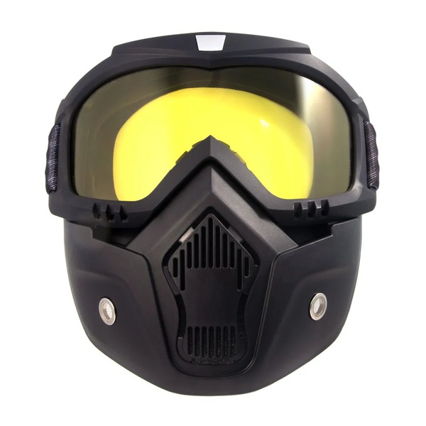 Маска мотоциклетная/снегоходная Следопыт M7 линза yellow