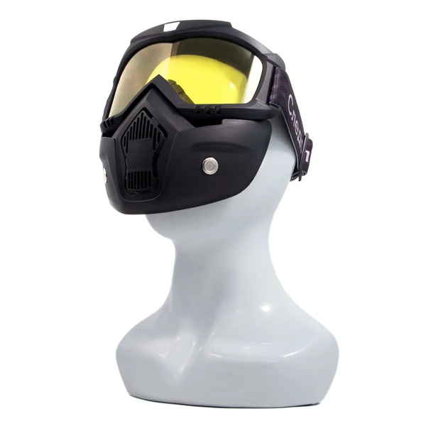 Маска мотоциклетная/снегоходная Следопыт M7 линза yellow