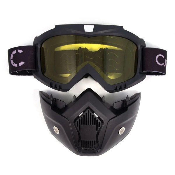 Маска мотоциклетная/снегоходная Следопыт M7 линза yellow