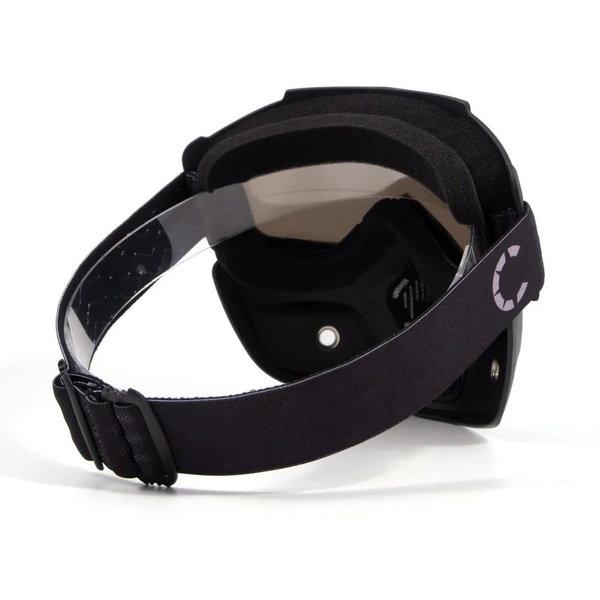 Маска мотоциклетная/снегоходная Следопыт M7 линза chrome silver +transparent