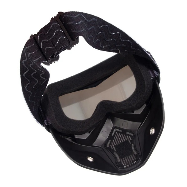 Маска мотоциклетная/снегоходная Следопыт M7 линза chrome silver +transparent