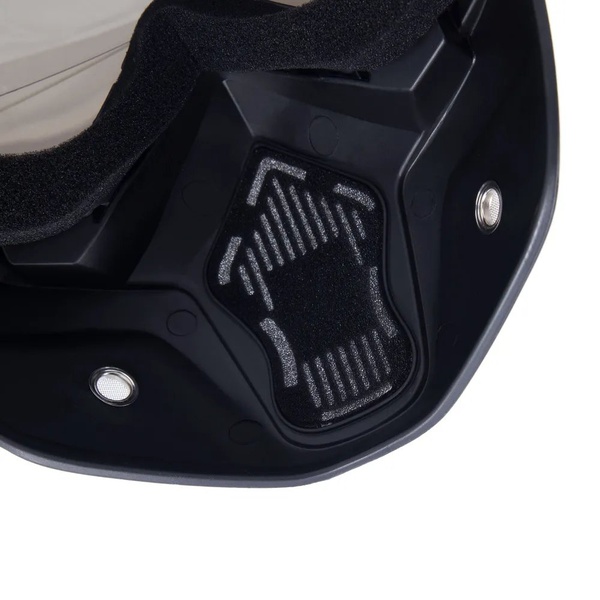 Маска мотоциклетная/снегоходная Следопыт M7 линза chrome silver +transparent