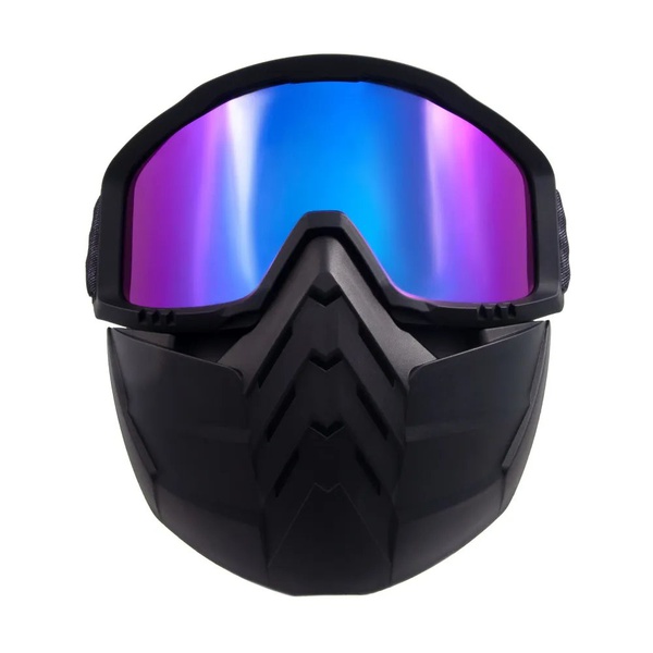 Маска мотоциклетная/снегоходная Следопыт M8 линза chrome multicolor