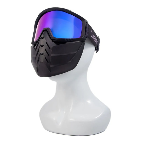 Маска мотоциклетная/снегоходная Следопыт M8 линза chrome multicolor