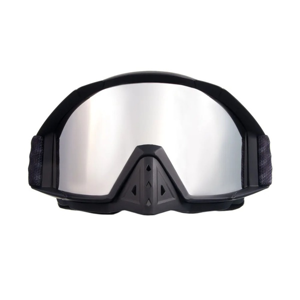 Маска мотоциклетная/снегоходная Следопыт М10 линза chrome silver