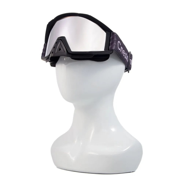 Маска мотоциклетная/снегоходная Следопыт М10 линза chrome silver