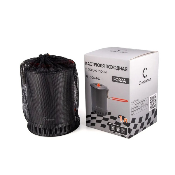 Кастрюля походная с радиатором Следопыт Forza (1 л, анодир. алюм.)