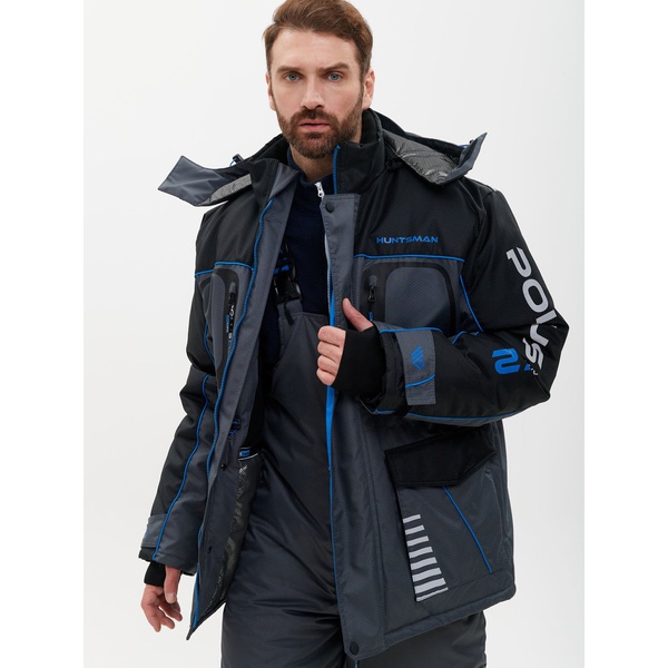 Костюм Huntsman Полюс Lux V-2 Серый/чёрный
