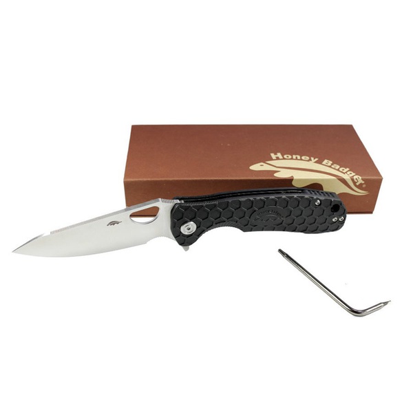 Нож Honey Badger Leaf M, D2 чёрный