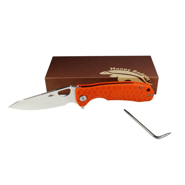 Нож Honey Badger Leaf L, D2 оранжевый
