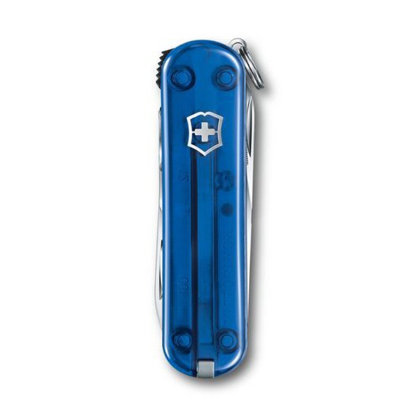 Нож-брелок Victorinox Classic Nail Clip 580 полупрозрачный синий