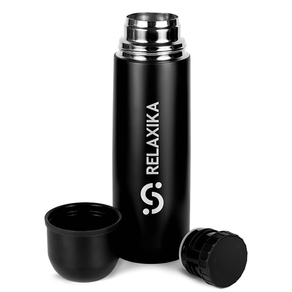 Термос Relaxika 101 чёрный, 0,75 л