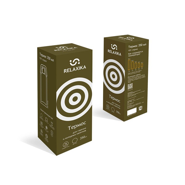 Термос Relaxika 101 хаки, 0,35 л
