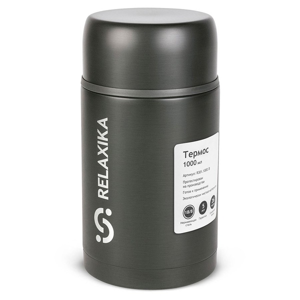 Термос для еды Relaxika 301 хаки, 1 л
