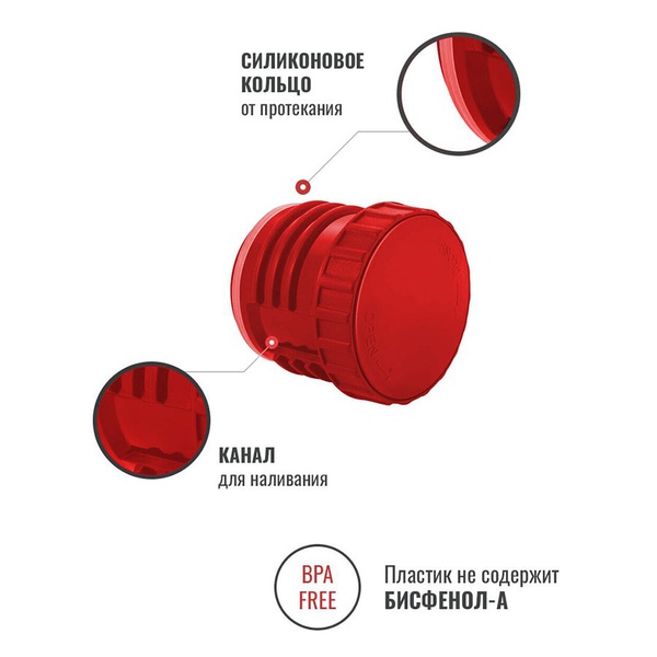 Пробка без кнопки для термосов Relaxika 101 серии (0,35 л., 0,5 л.)