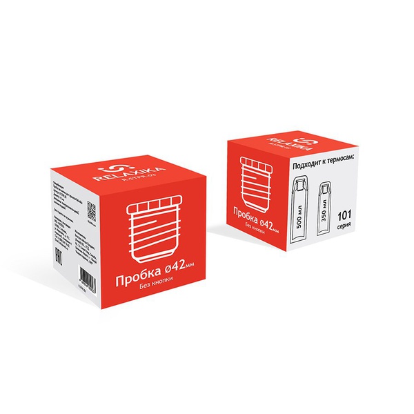 Пробка без кнопки для термосов Relaxika 101 серии (0,35 л., 0,5 л.)