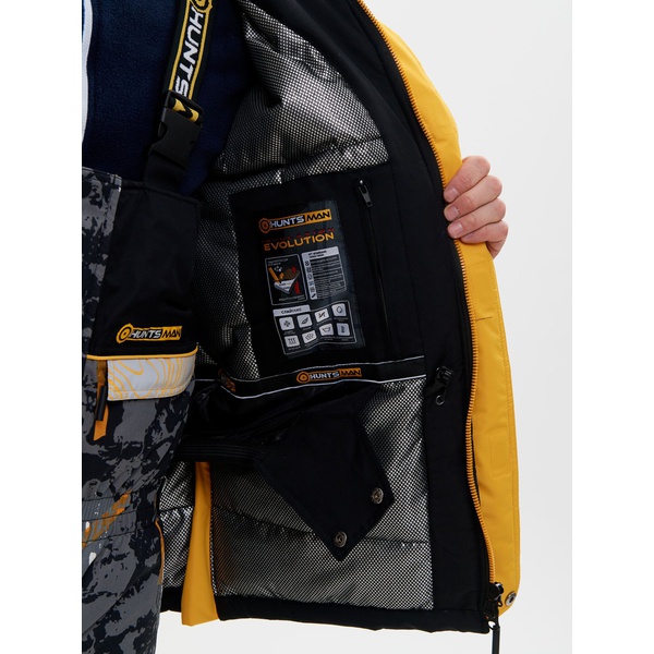 Костюм зимний Huntsman Elbrus КМФ192/чёрный, тк. Breathable