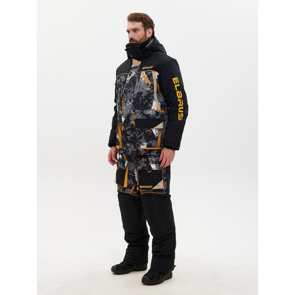 Костюм зимний Huntsman Elbrus КМФ192/чёрный, тк. Breathable