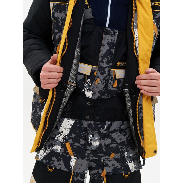 Костюм зимний Huntsman Elbrus КМФ192/чёрный, тк. Breathable