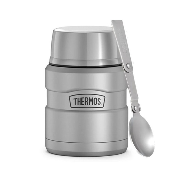 Термос для еды Thermos с ложкой SK3000 MMS стальной, 0,47 л